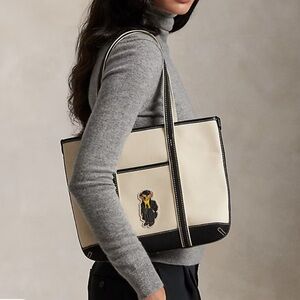 Polo Bear Canvas Small Shopper Tote